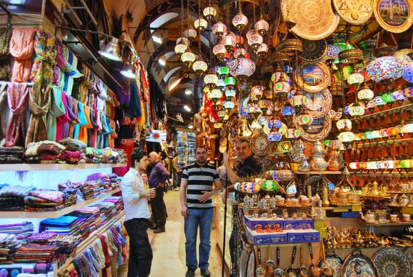 Shops in the Grand Bazaar. From Expert Shares Tips on Traveling to Turkey