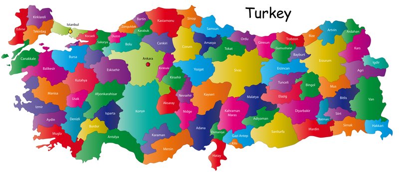 Turkish Provinces Map