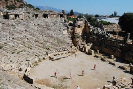 Ruins Of Ancient Myra And Lycian Rock Tombs At Demre