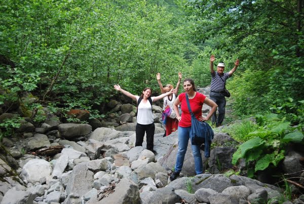 Group tour goksu waterfall