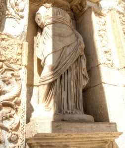 Celsus library statue