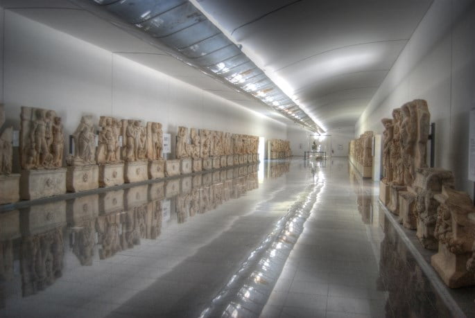 The Sebasteion hall of sculptures at Aphrodisias museum in Turkey