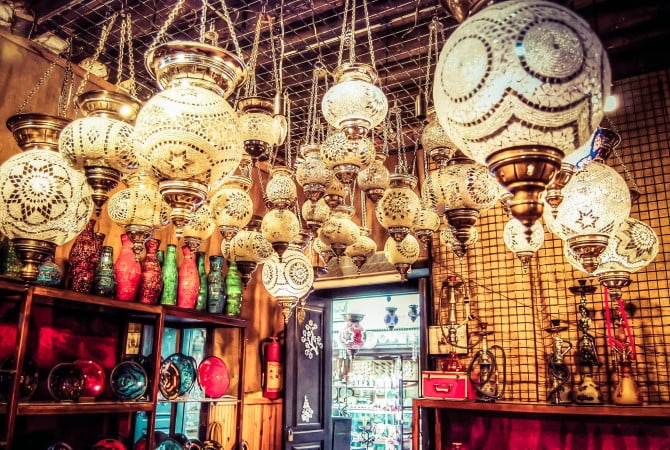 Turkish mosaic lamps